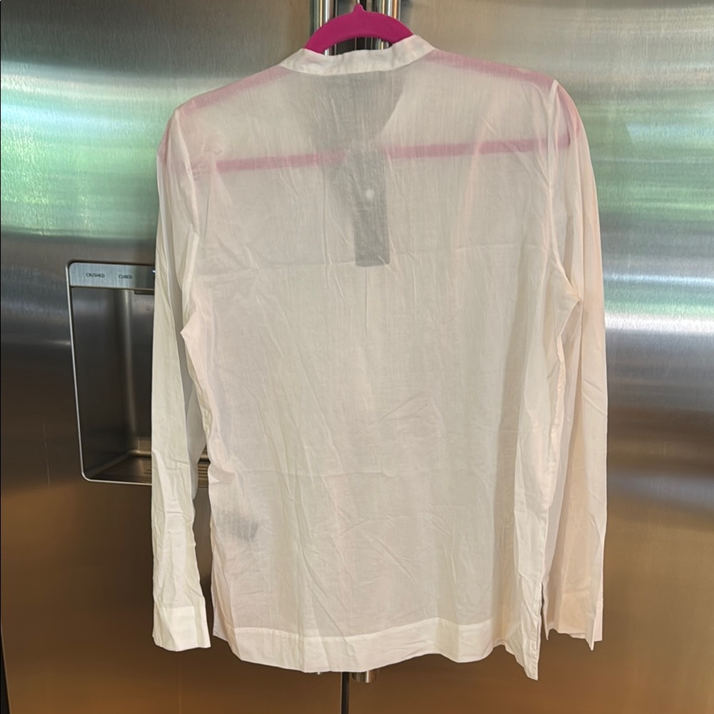 White Embroidered Long Sleeve Blouse - Picture 4 of 8
